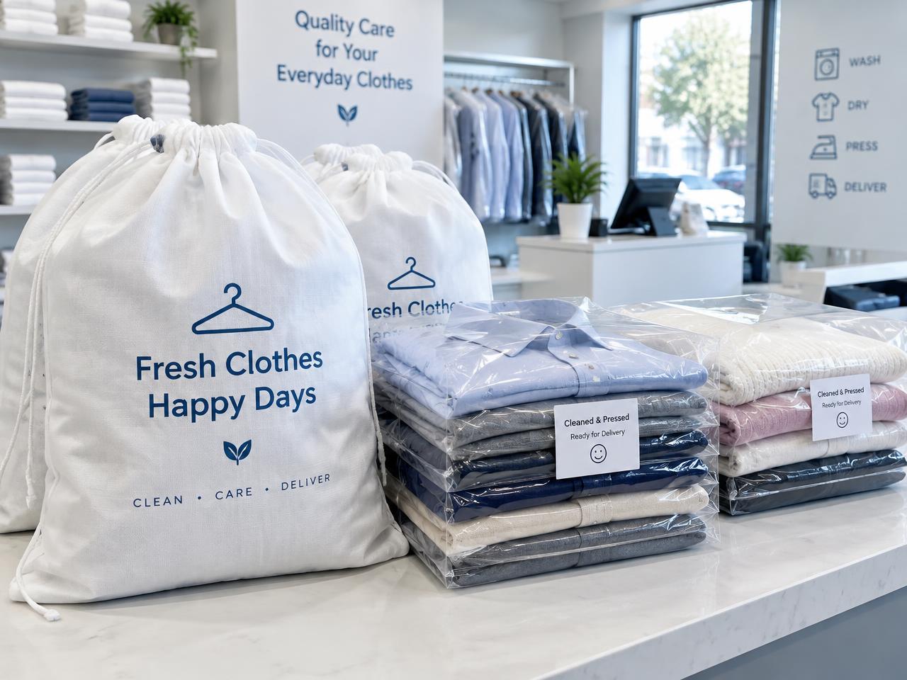 Laundry bags ready for delivery